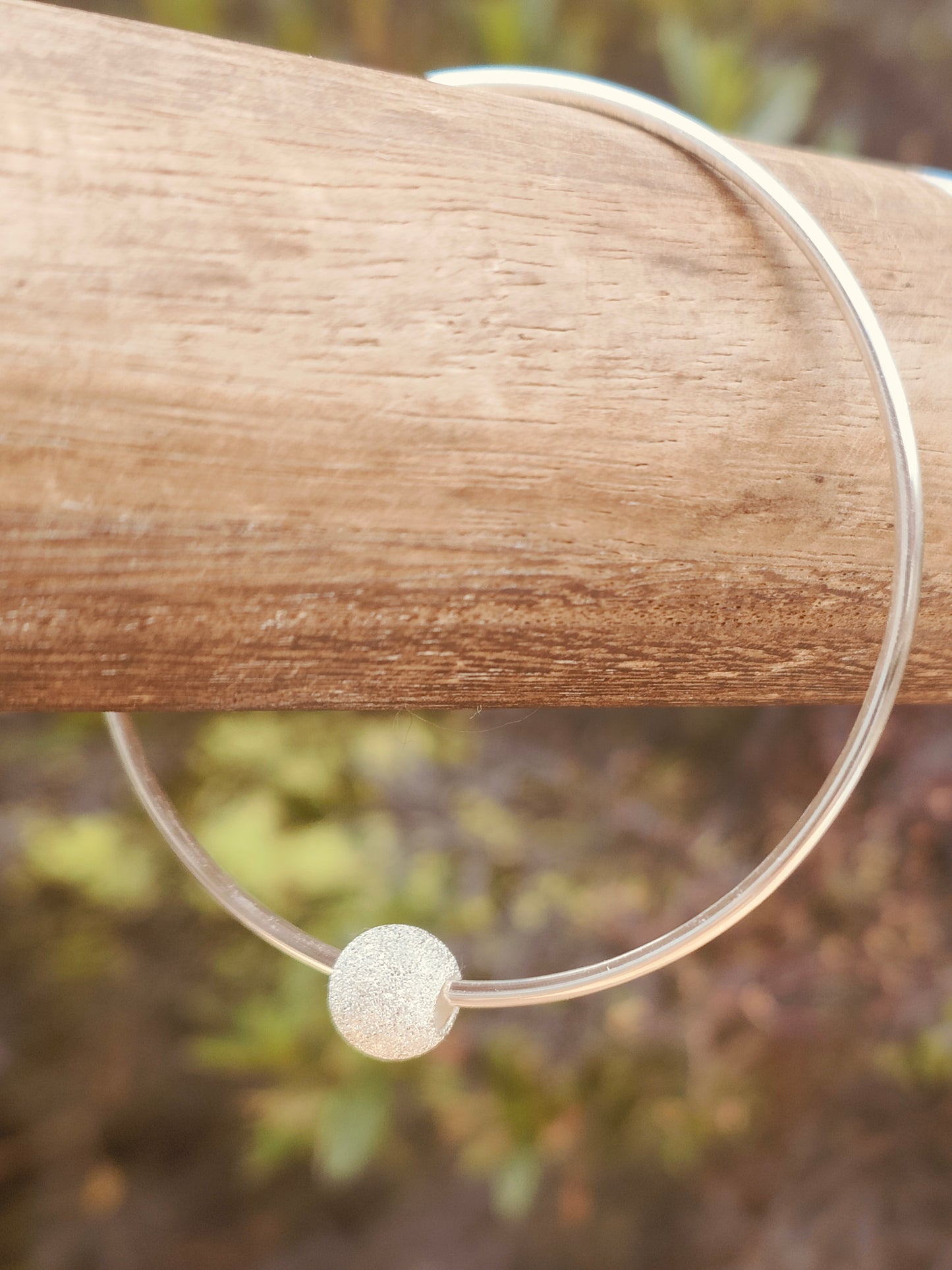 sterling silver bead bangle