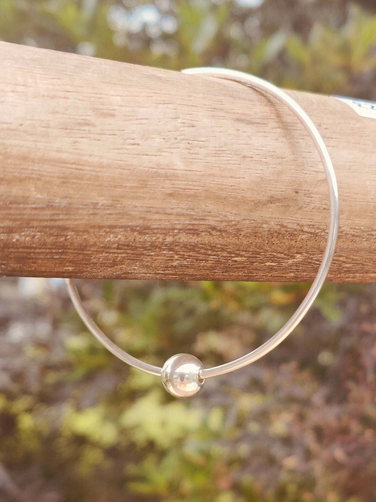 sterling silver bead bangle
