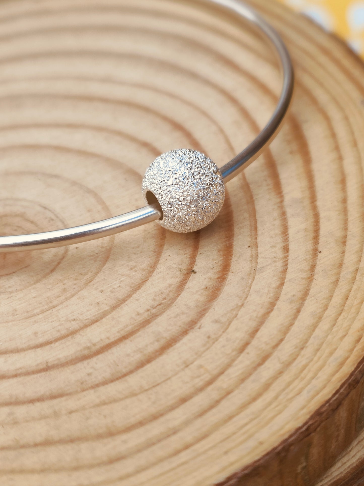 sterling silver bead bangle