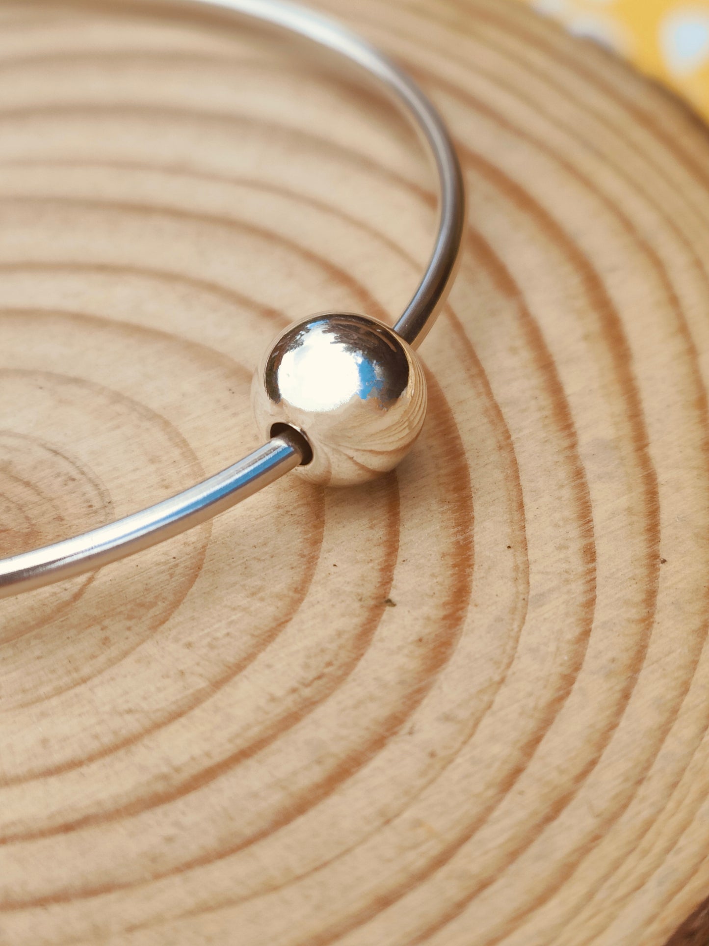 sterling silver bead bangle