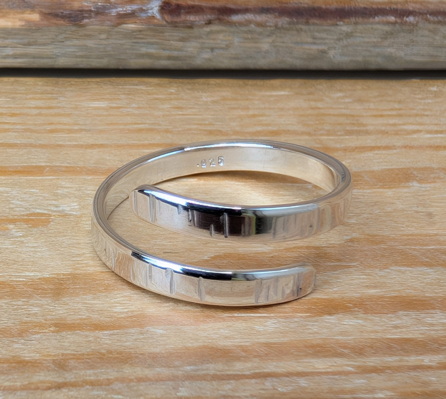 sterling silver adjustable mini wrap ring