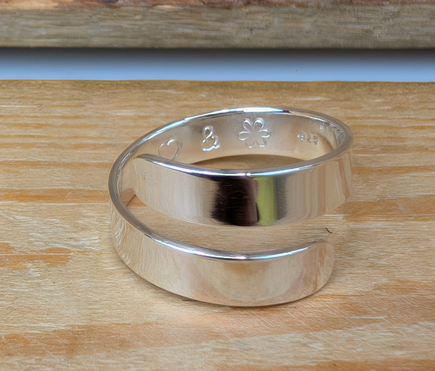 sterling silver adjustable wrap ring