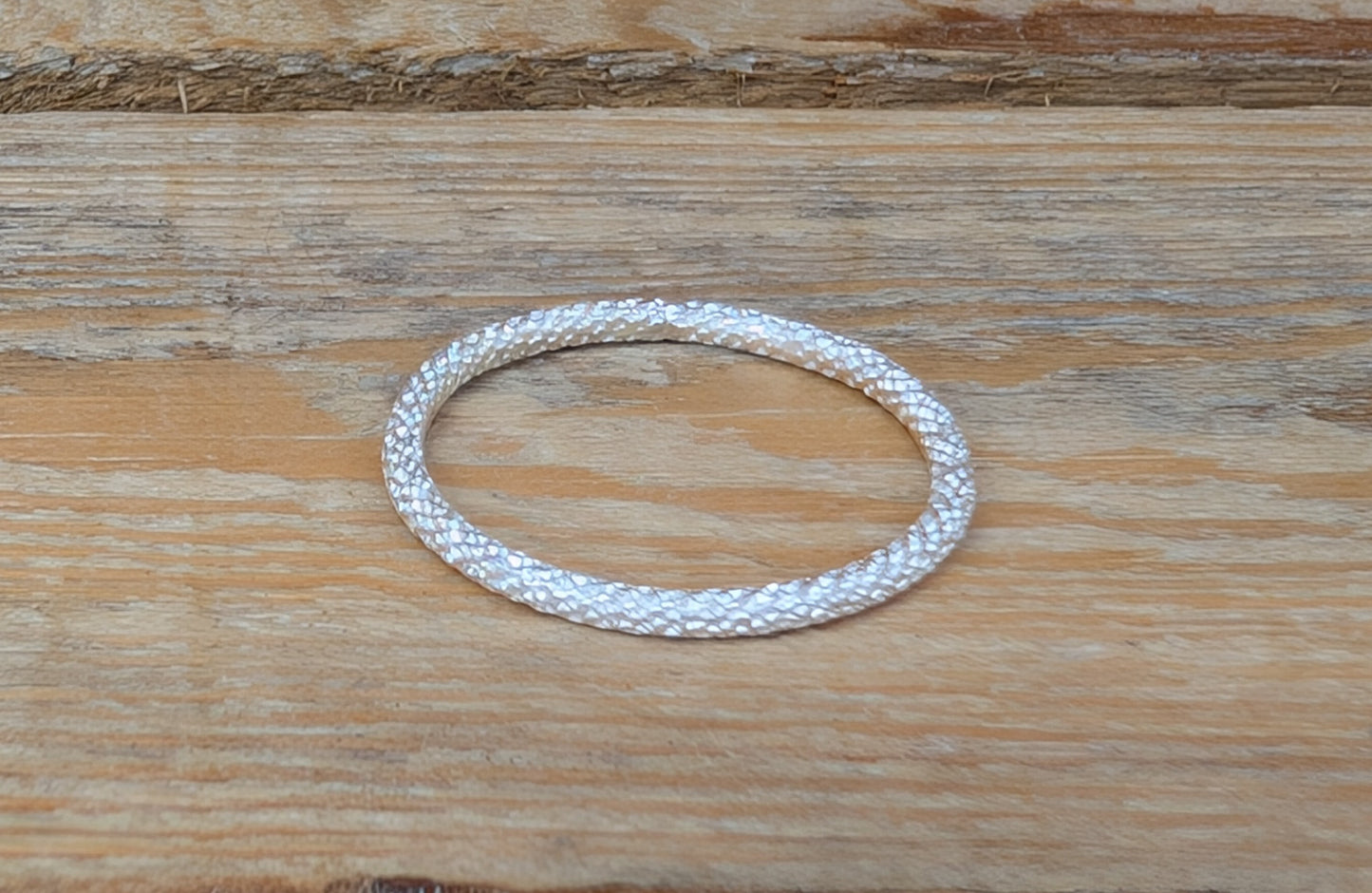 sterling silver sparkle stacking ring