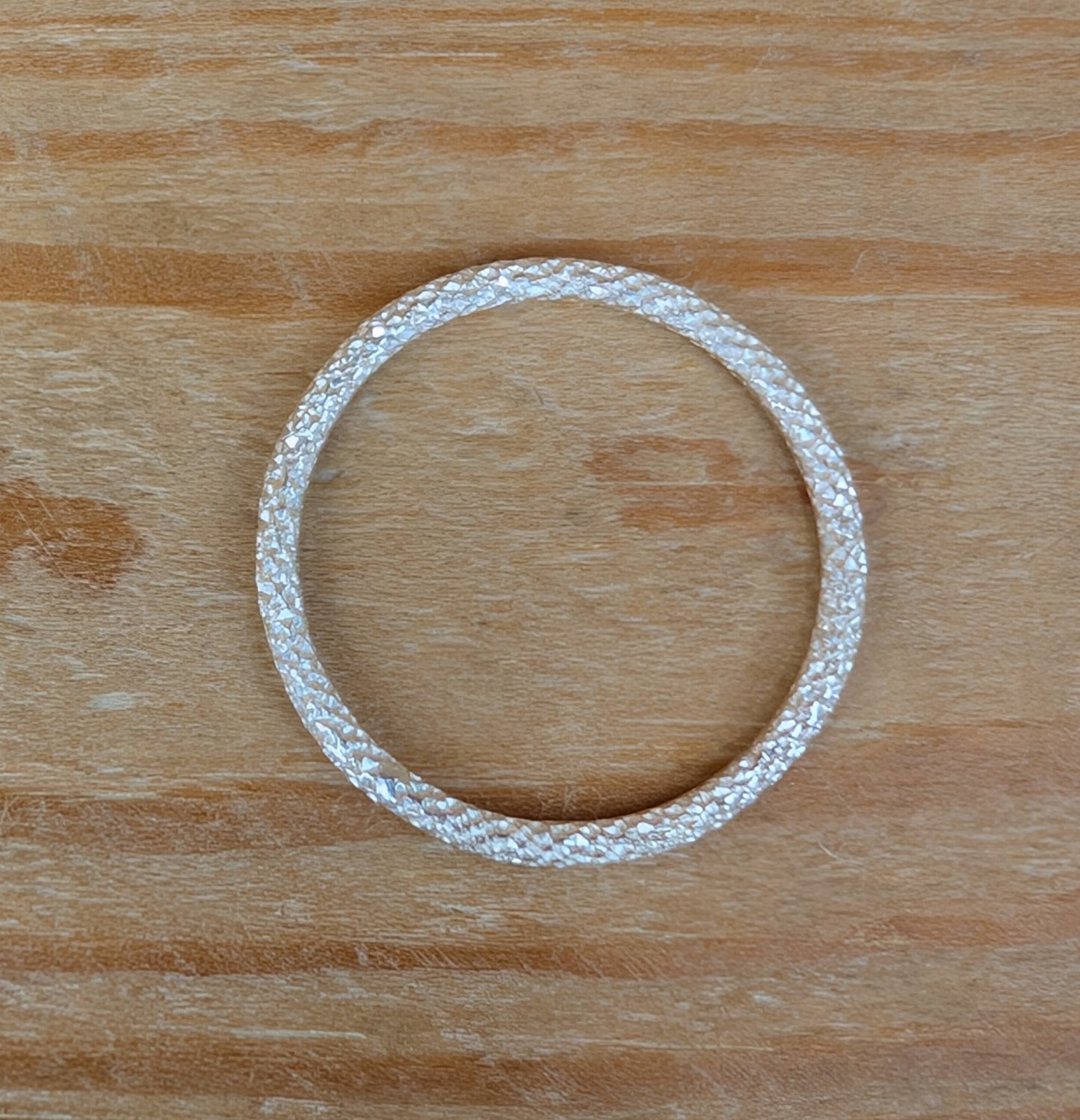 sterling silver sparkle stacking ring