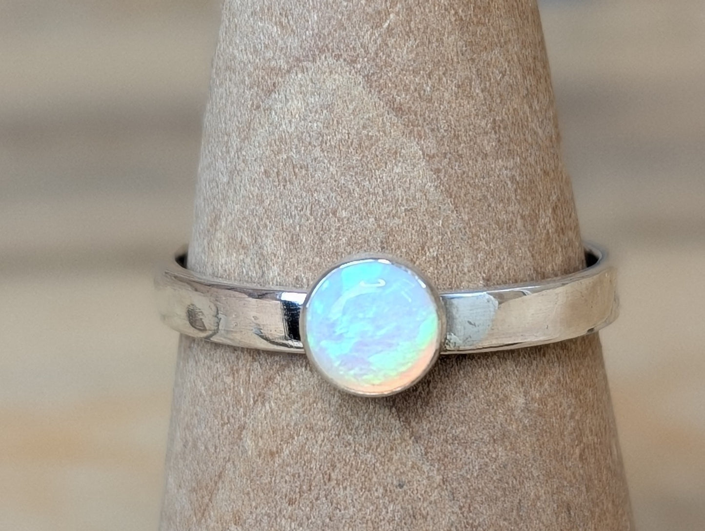 sterling silver opal ring