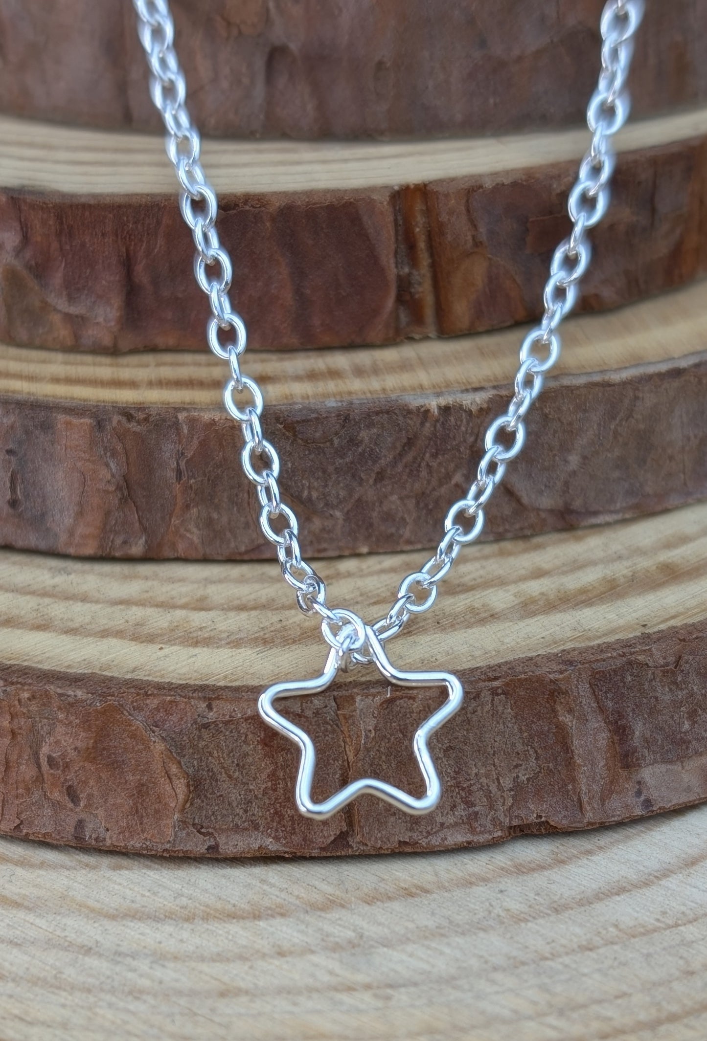sterling silver loose star necklace