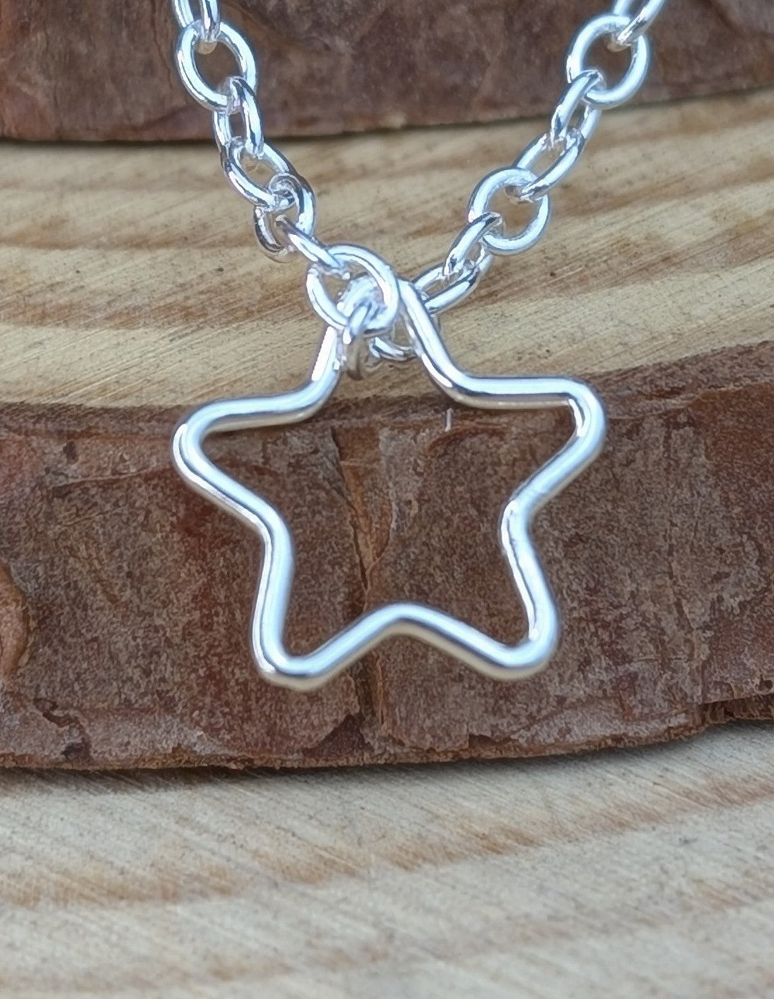 sterling silver loose star necklace