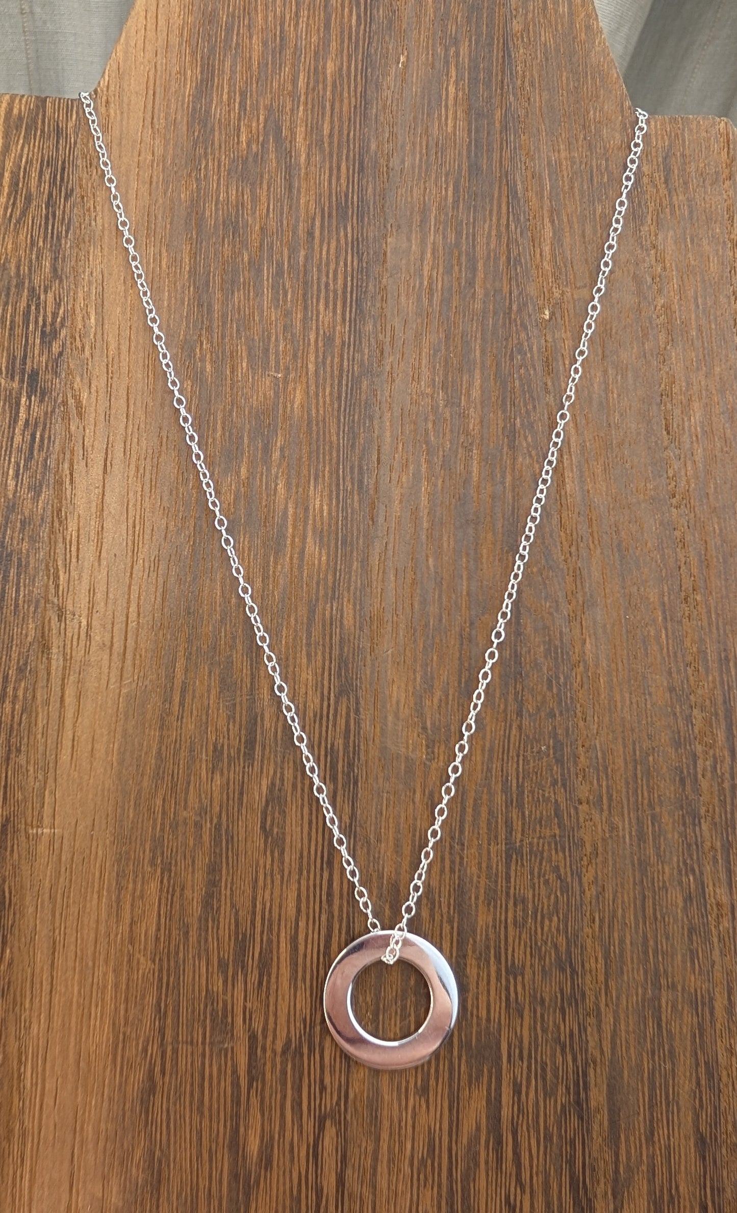 sterling silver washer pendant