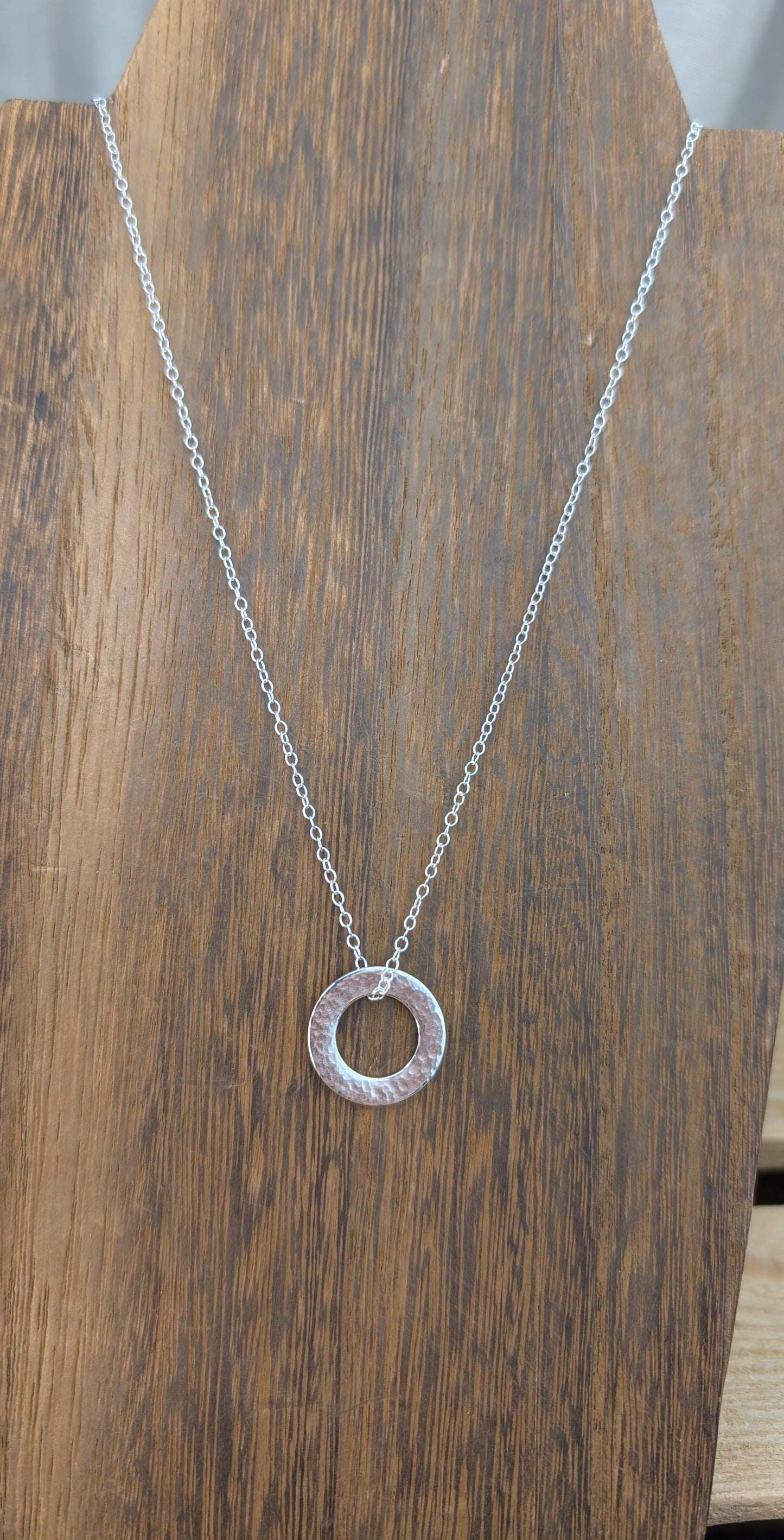 sterling silver washer pendant
