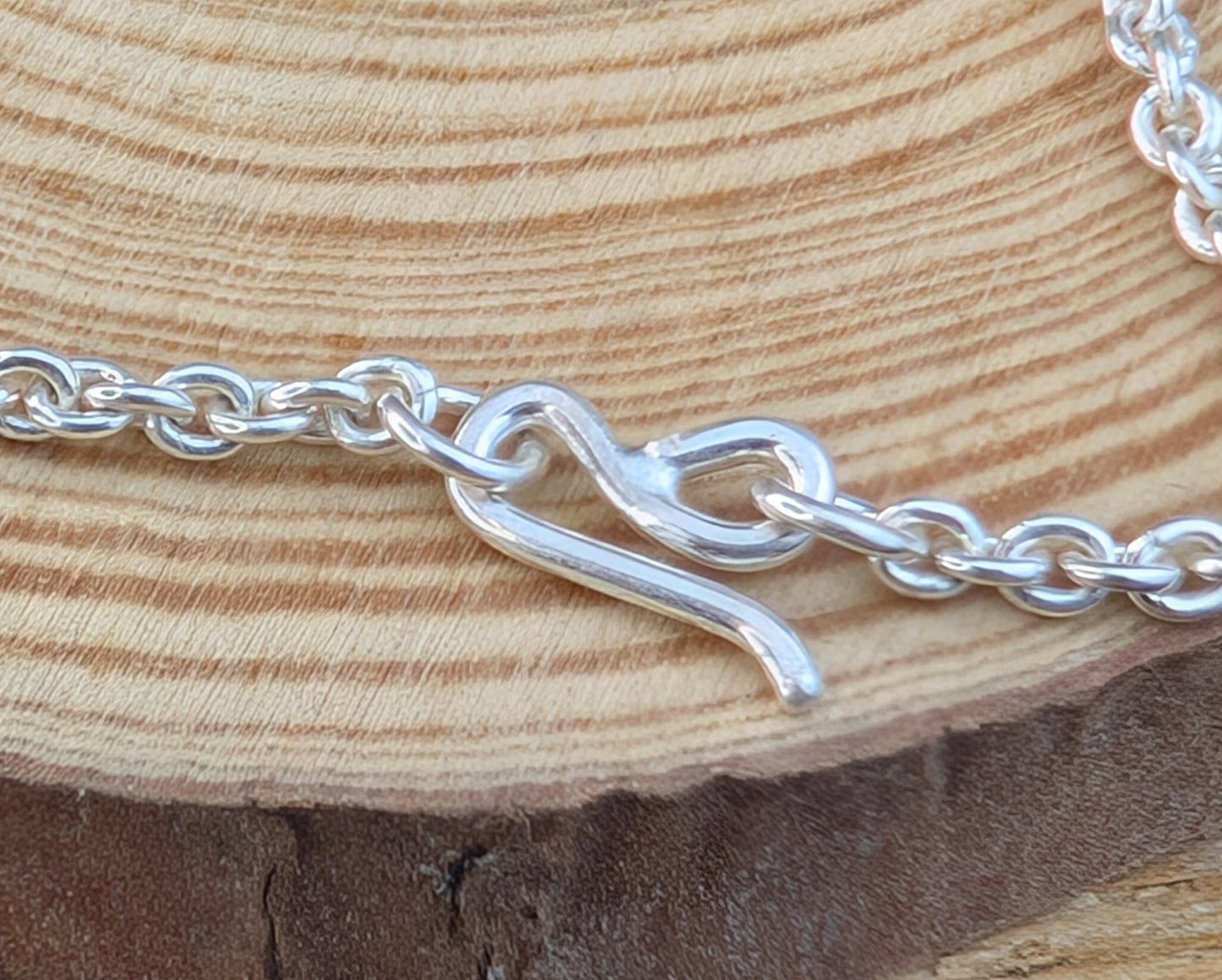 sterling silver double heart bracelet