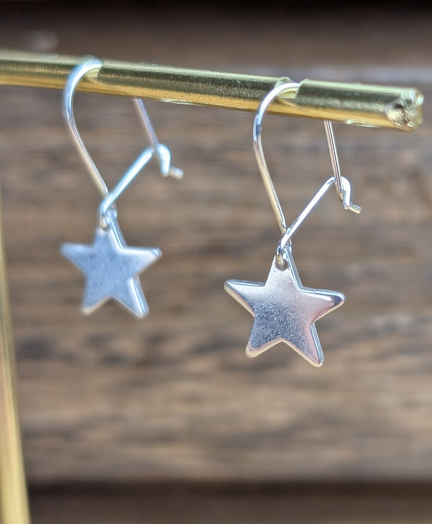sterling silver moon and star charm dangle earrings