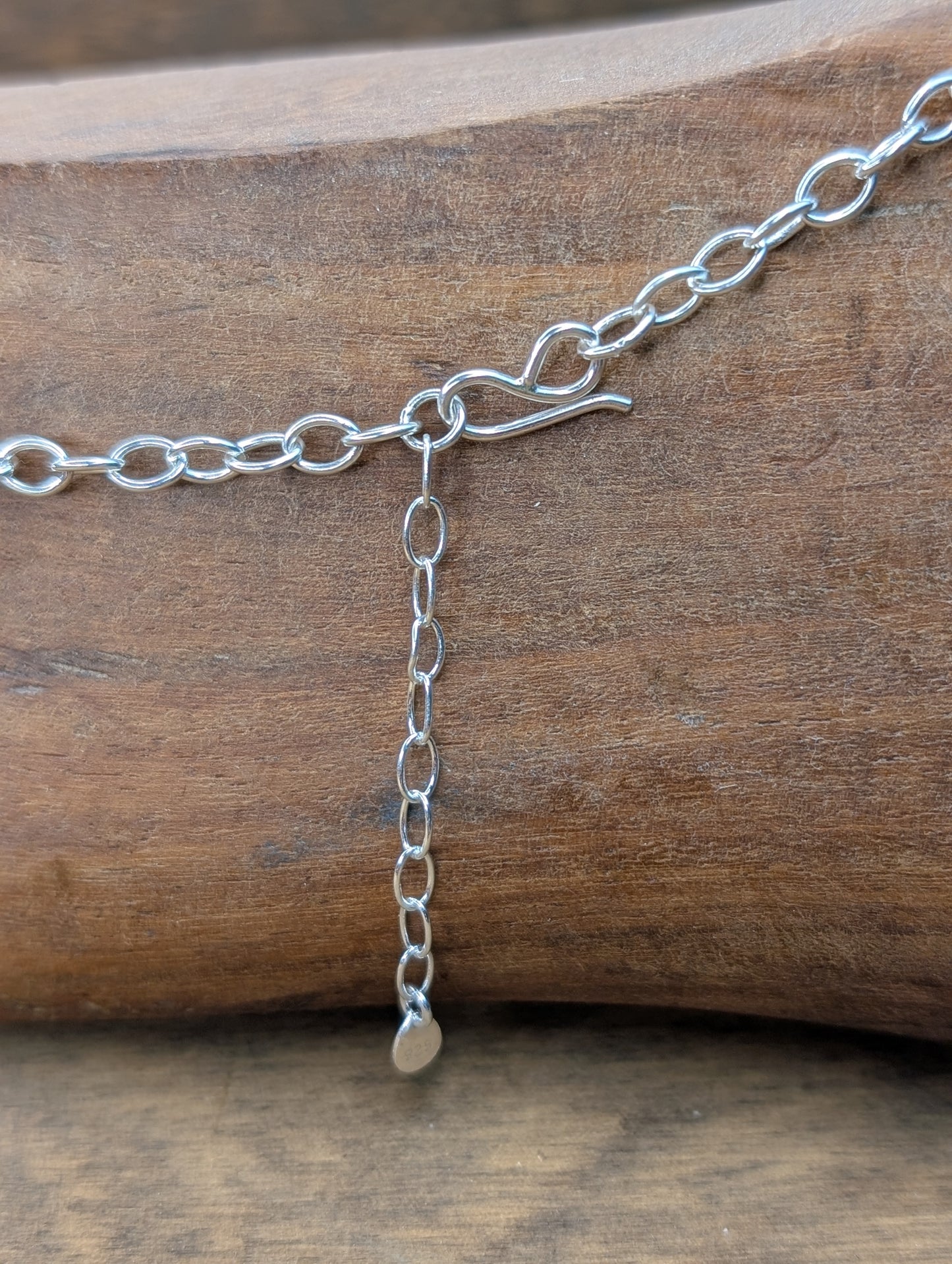 sterling silver heart charm ankle chain