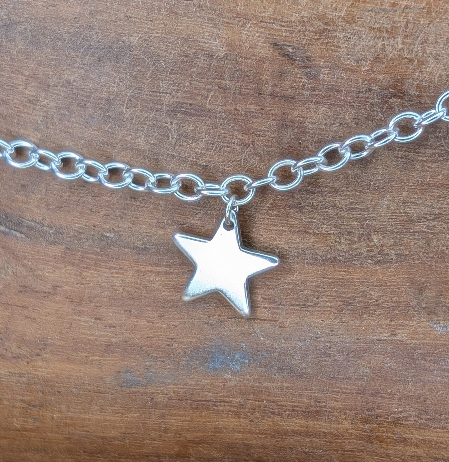sterling silver star charm ankle chain