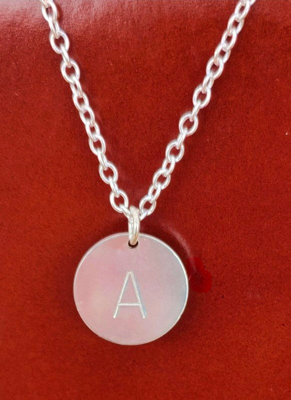 sterling silver initial necklace