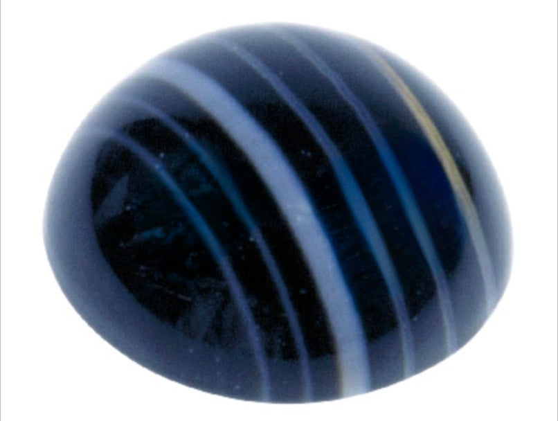 sterling silver black and white striped onyx stacking ring