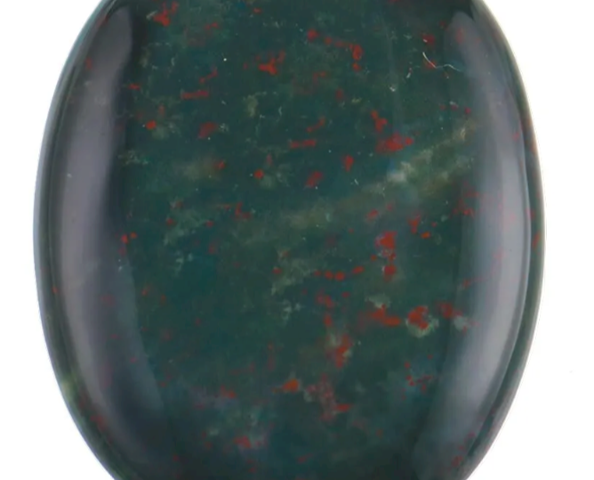 sterling silver bloodstone stacking ring