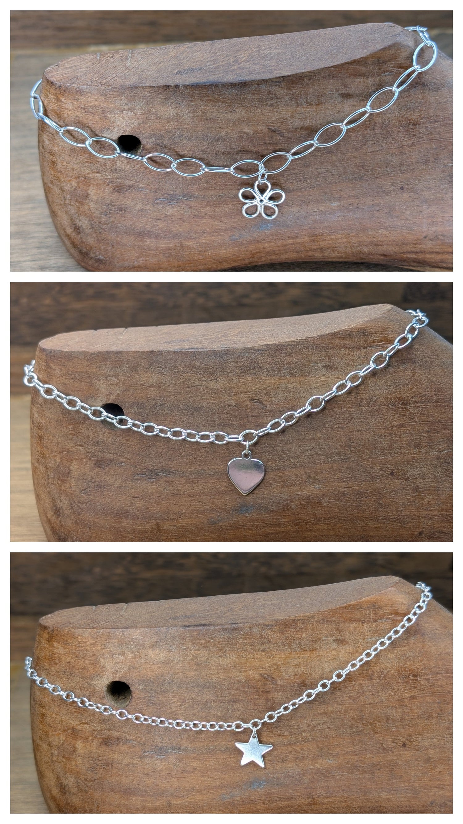 sterling silver ankle chains