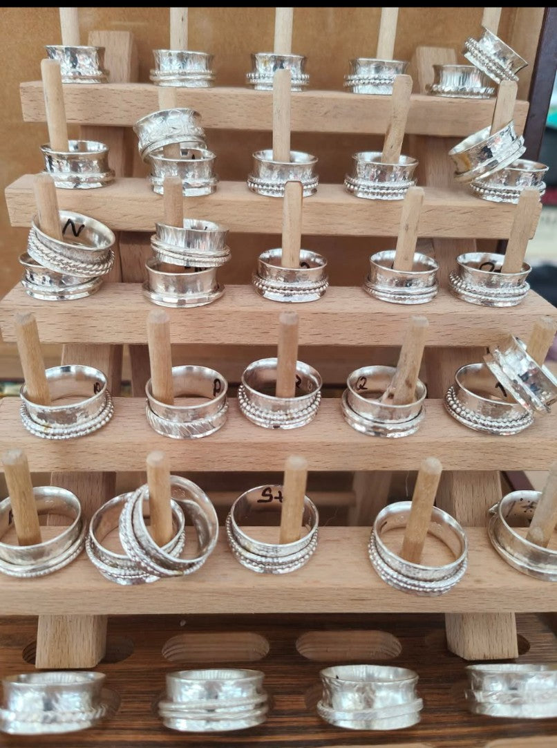 sterling silver spinner rings