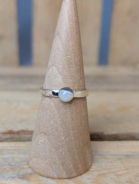 sterling silver botswana agate ring