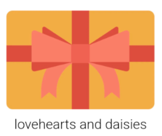 lovehearts and daisies online gift voucher