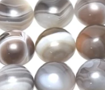 sterling silver botswana agate stacking ring