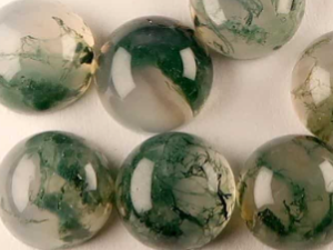 sterling silver moss agate stacking ring